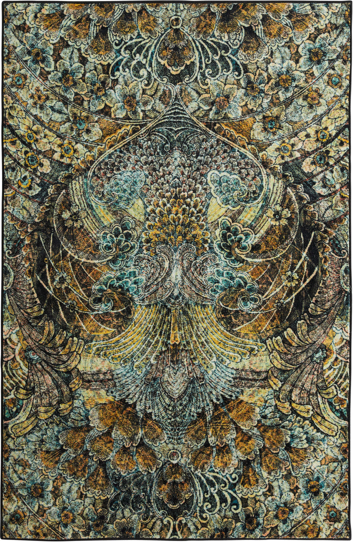 Technicolor Reverie Brown & Gold Area Rug