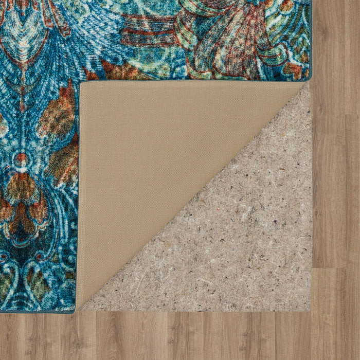 Technicolor Reverie Blue & Brown Area Rug