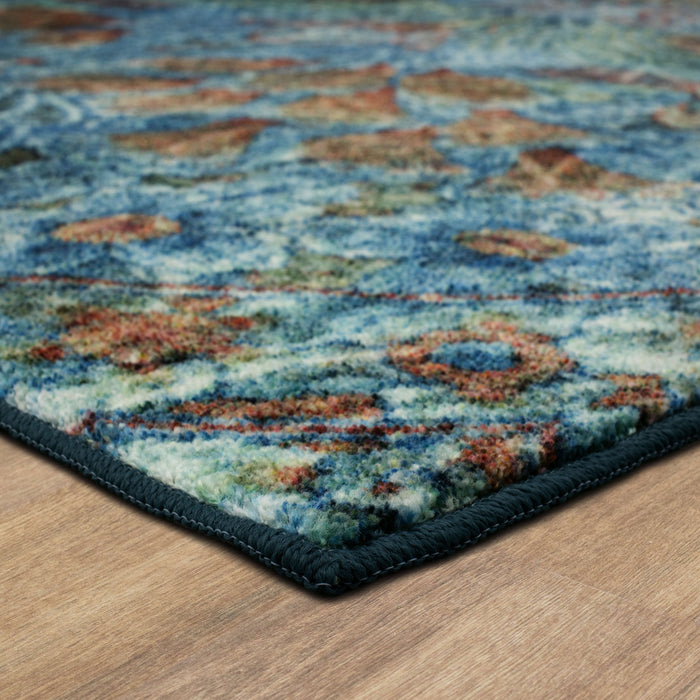 Technicolor Reverie Blue & Brown Area Rug