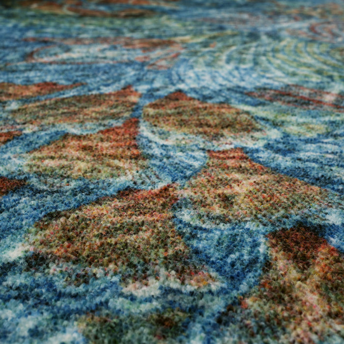 Technicolor Reverie Blue & Brown Area Rug
