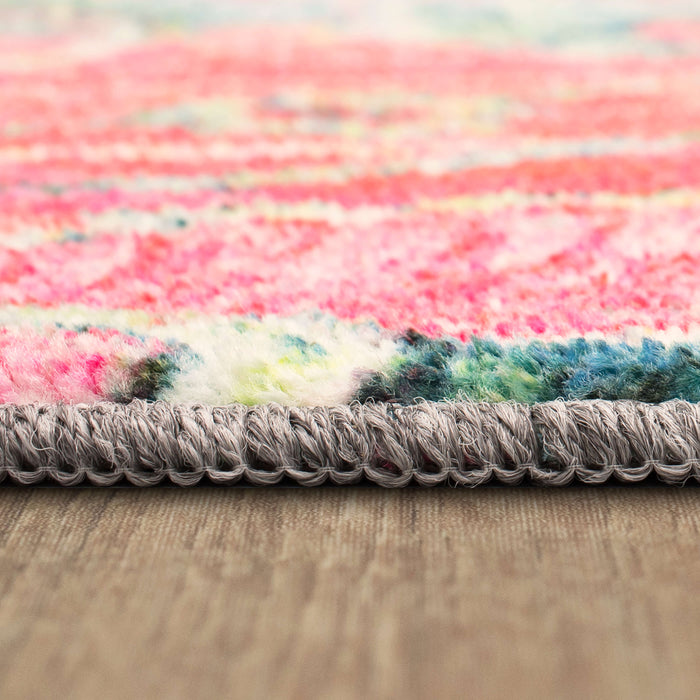 Technicolor Reverie Pink & Blue Area Rug