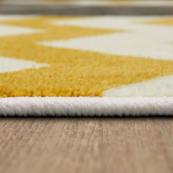 Lucia Elephant Gray & Yellow Area Rug