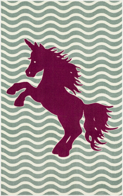 Technicolor Unicorn Royal Area Rug