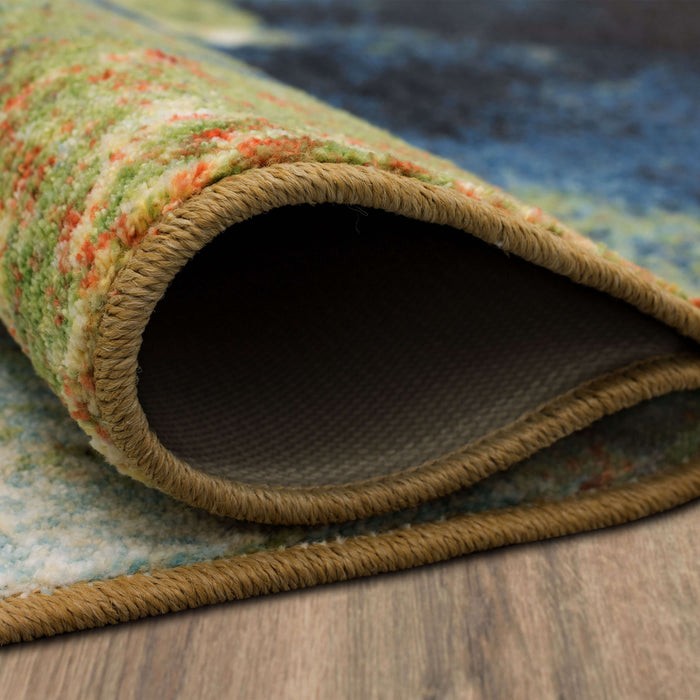 Lucia Marble Ink Blue Area Rug