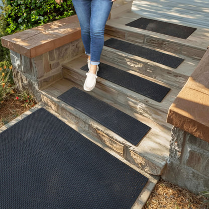 Honeycomb Recycled Rubber Coal Stair Tread