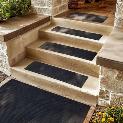 Honeycomb Recycled Rubber Coal Stair Tread