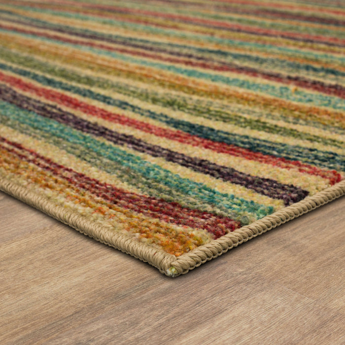 Technicolor Melanie Stripe Multi Area Rug