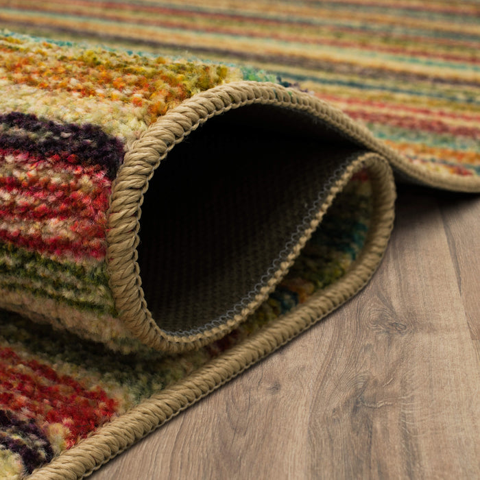Technicolor Melanie Stripe Multi Area Rug
