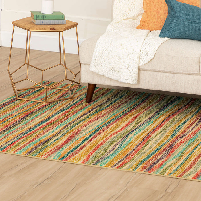 Technicolor Melanie Stripe Multi Area Rug