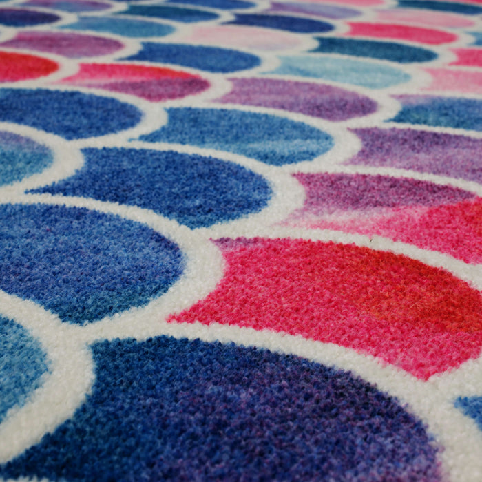 Technicolor Ariel Pink & Blue Area Rug