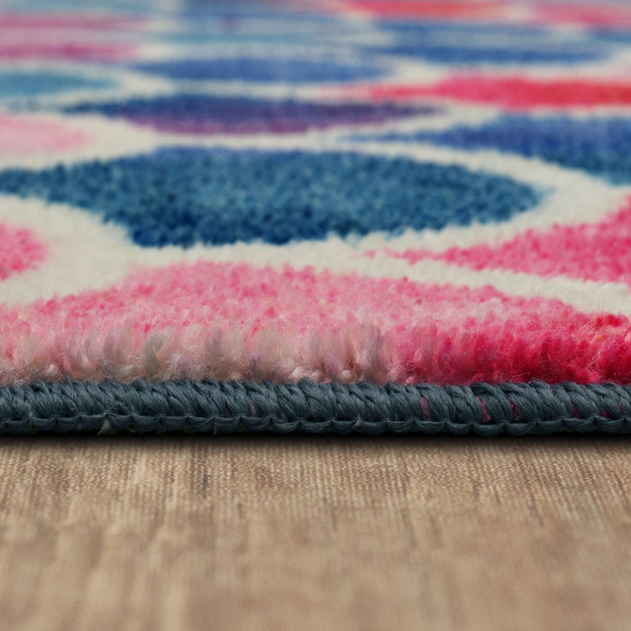 Technicolor Ariel Pink & Blue Area Rug