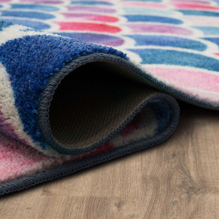 Technicolor Ariel Pink & Blue Area Rug