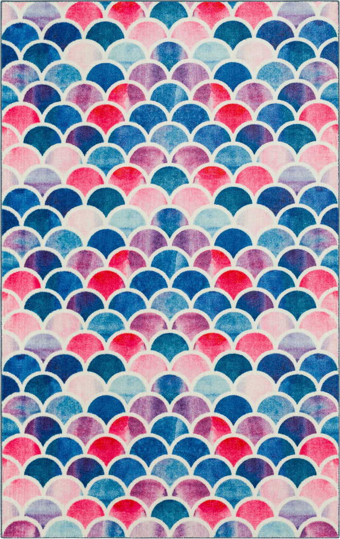 Technicolor Ariel Pink & Blue Area Rug