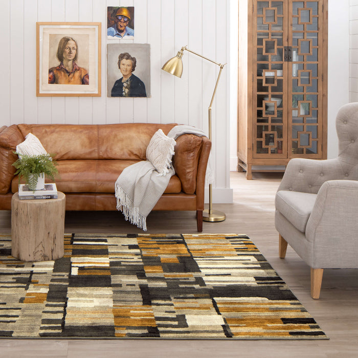 Seychelles Vallarta Gray & Yellow Area Rug