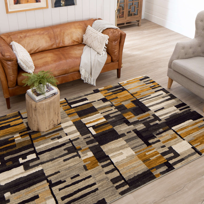 Seychelles Vallarta Gray & Yellow Area Rug