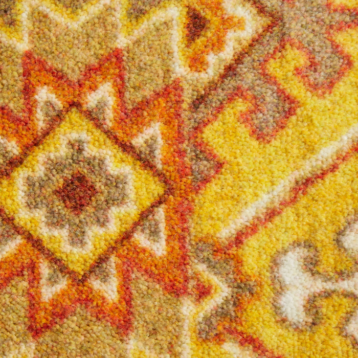 Technicolor Keystone Orange Area Rug