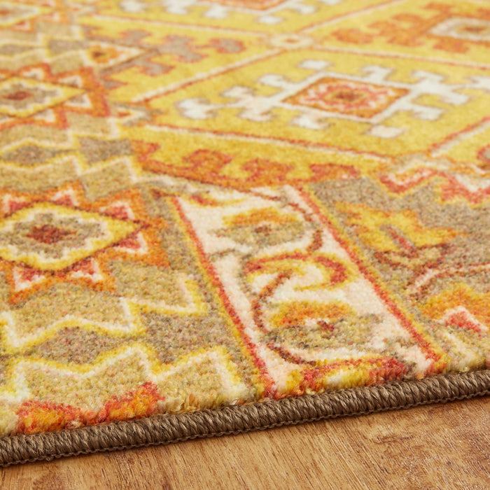 Technicolor Keystone Orange Area Rug