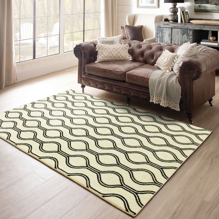 Technicolor Tammeron White Area Rug