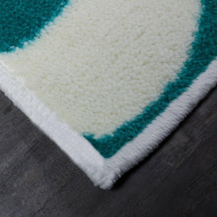 Technicolor Whale Blue Area Rug