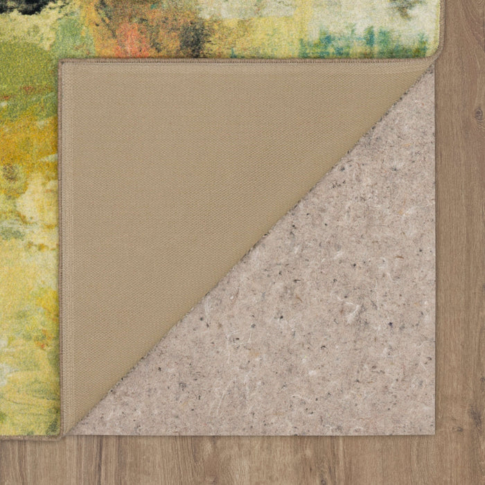 Technicolor Raine Yellow & Brown Area Rug