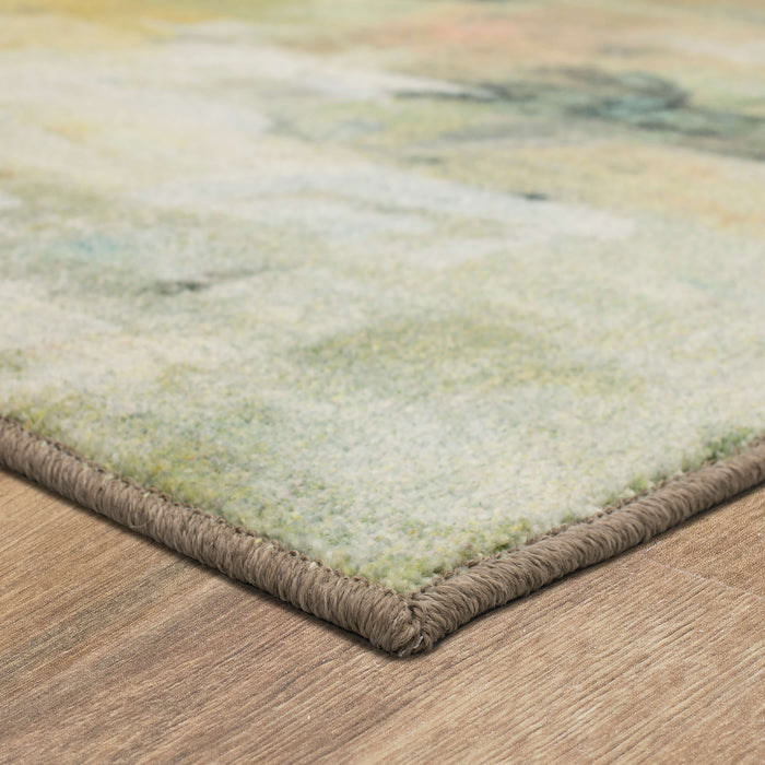 Technicolor Raine Yellow & Brown Area Rug