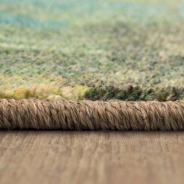 Technicolor Raine Yellow & Brown Area Rug