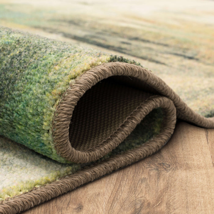 Technicolor Raine Yellow & Brown Area Rug