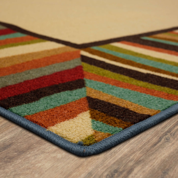 Bloom Patio White & Brown Area Rug
