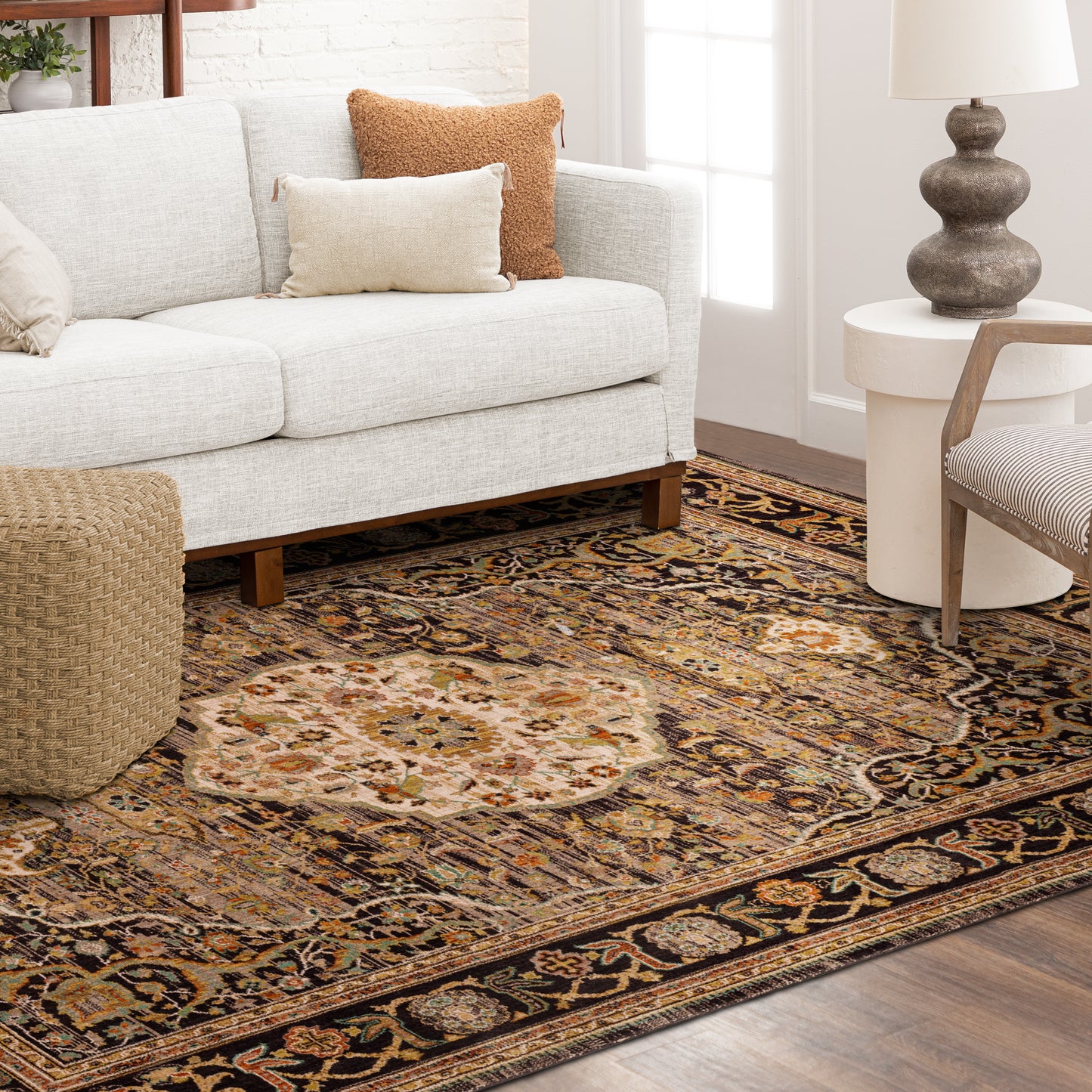 Karastan Spice Market Petra Charcoal