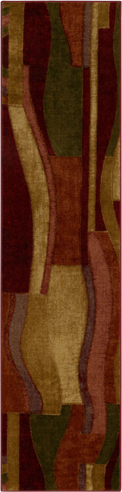 Marina Vino Red & Orange Area Rug