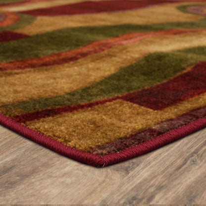 Marina Vino Red & Orange Area Rug