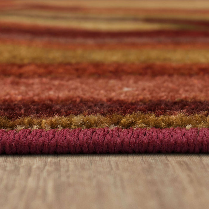 Marina Vino Red & Orange Area Rug