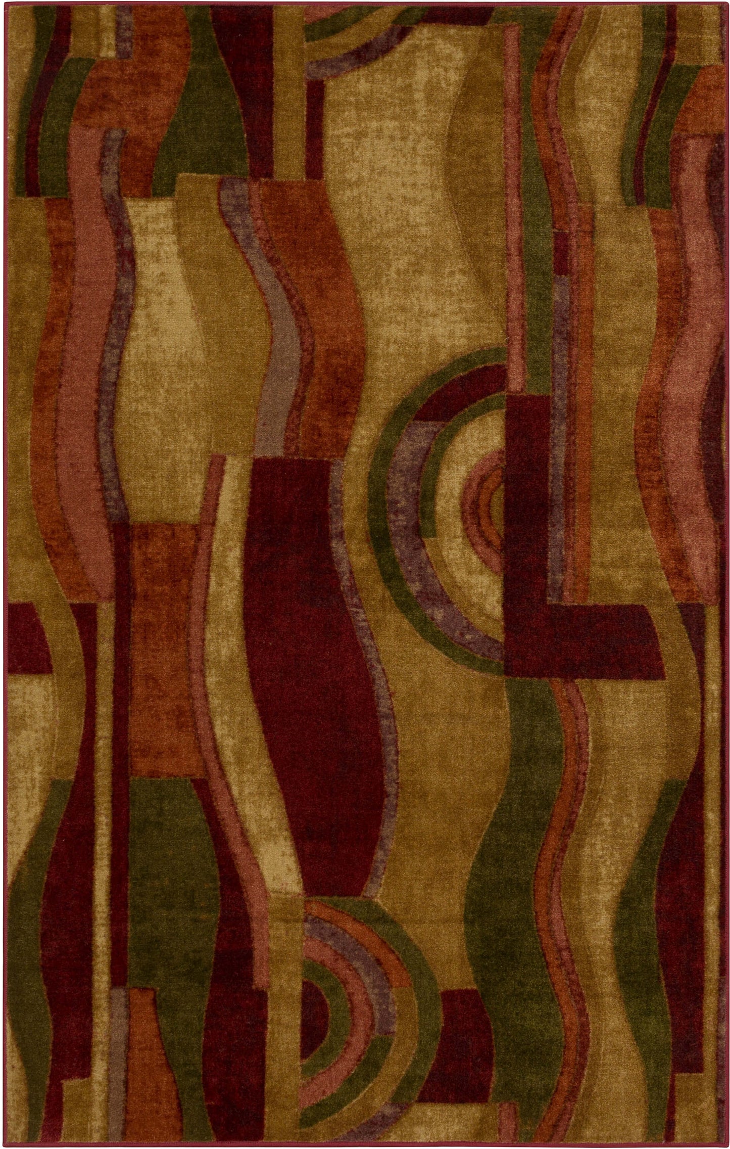 Marina Vino Red & Orange Area Rug