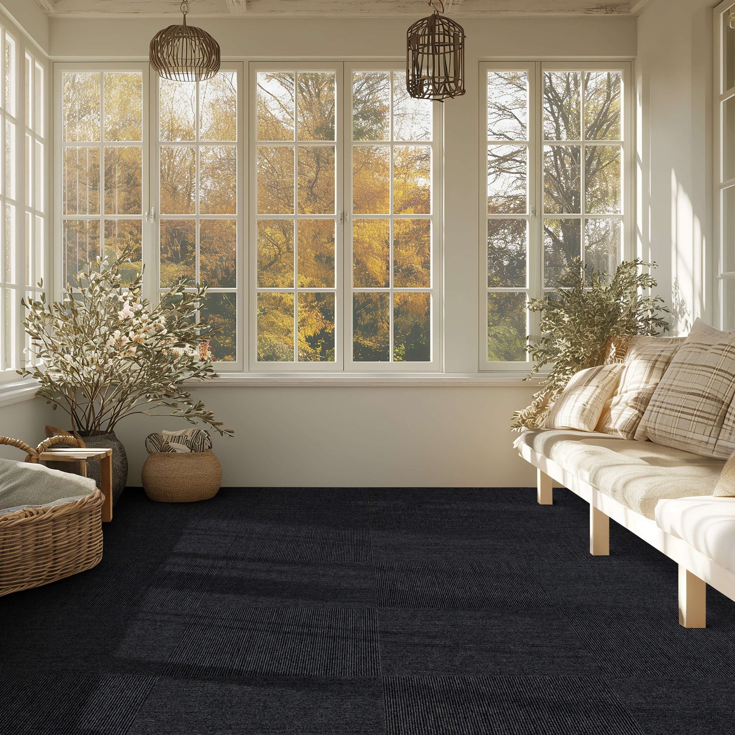 Heather Picket Peel & Stick Carpet Tile 24" X 24"