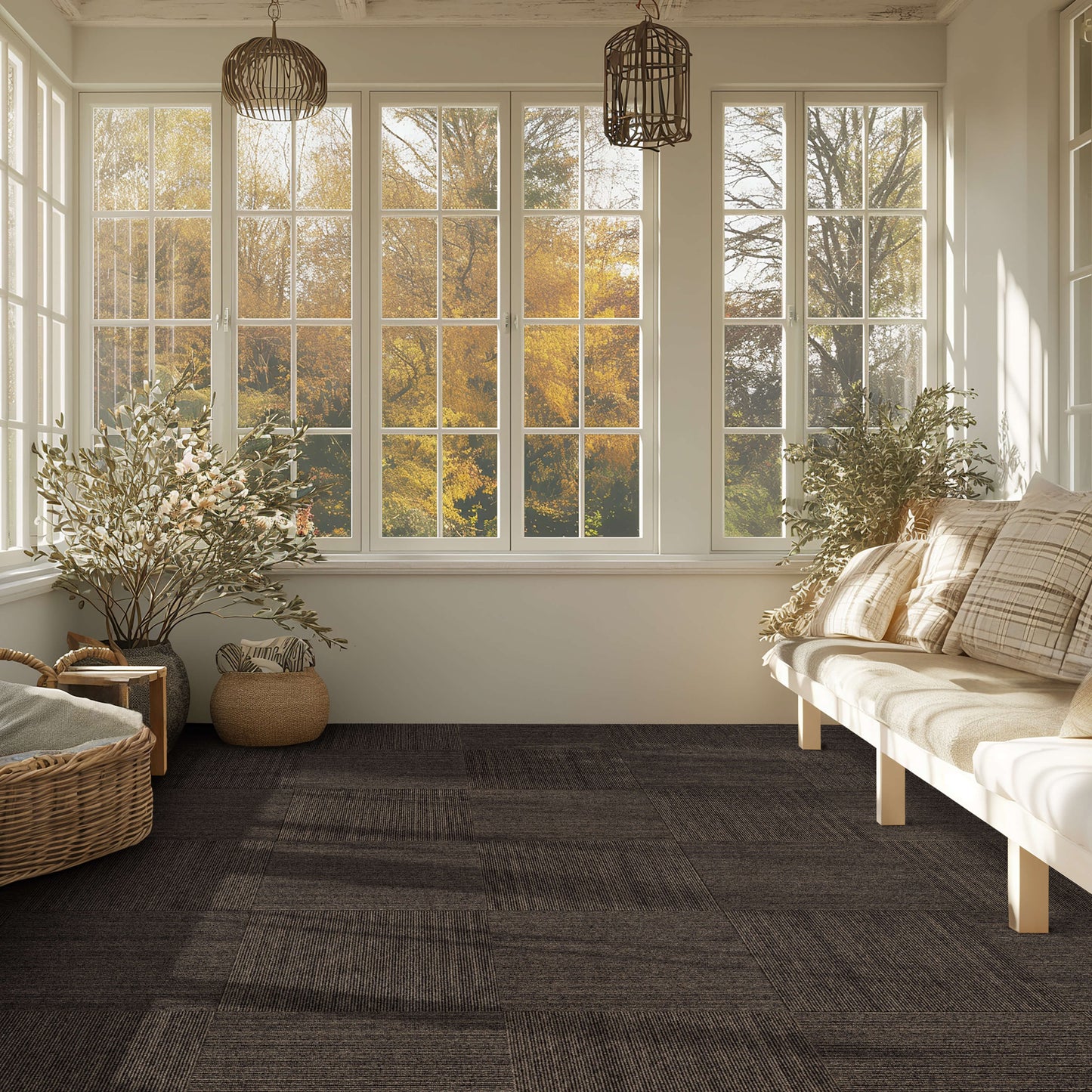 Heather Picket Peel & Stick Carpet Tile 24" X 24"