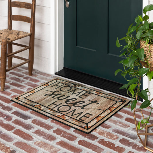 Passage Barndoor Brown & White Door Mat