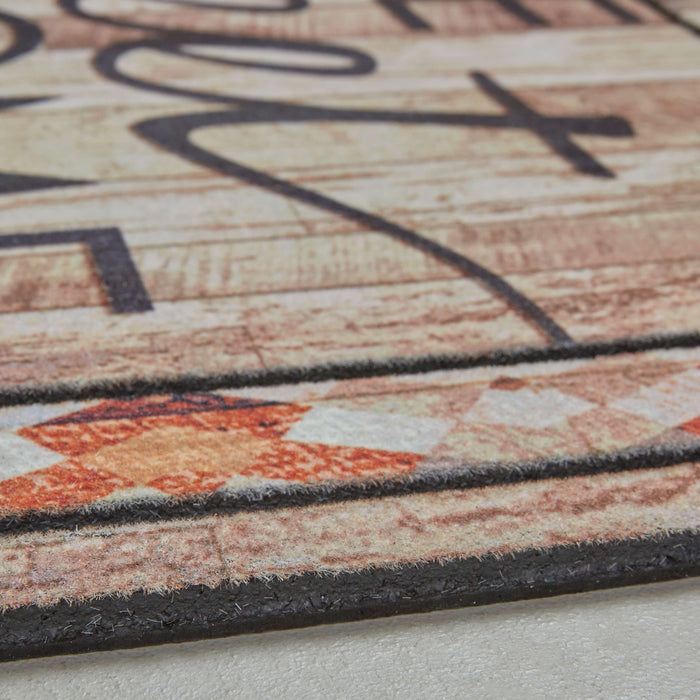 Passage Barndoor Brown & White Door Mat