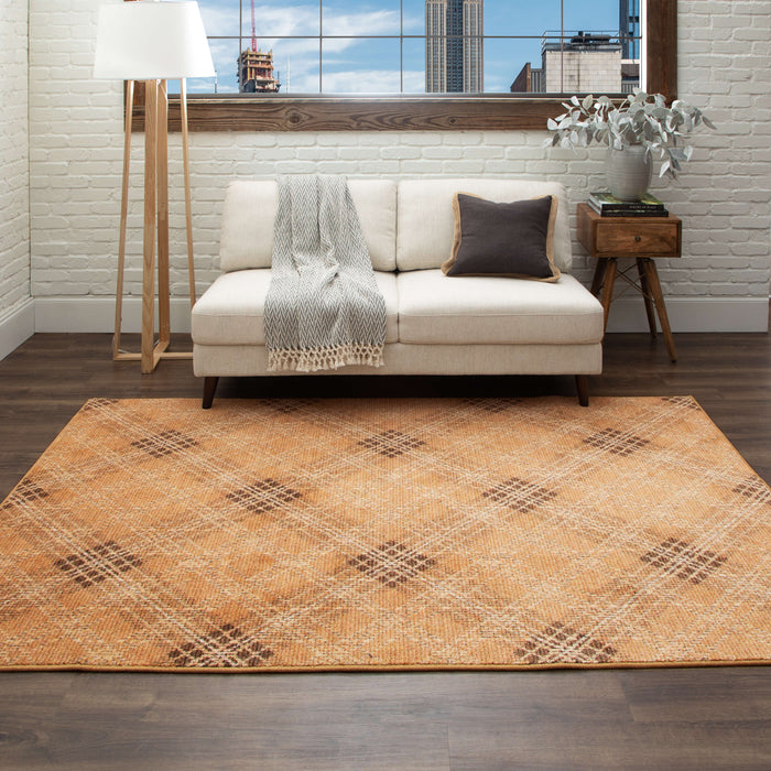 Technicolor Hoover Brown Area Rug
