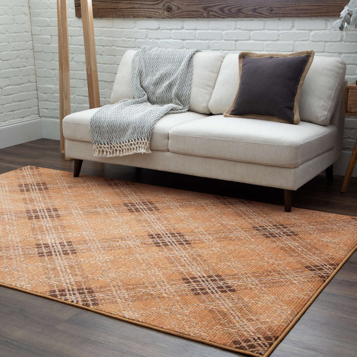 Technicolor Hoover Brown Area Rug