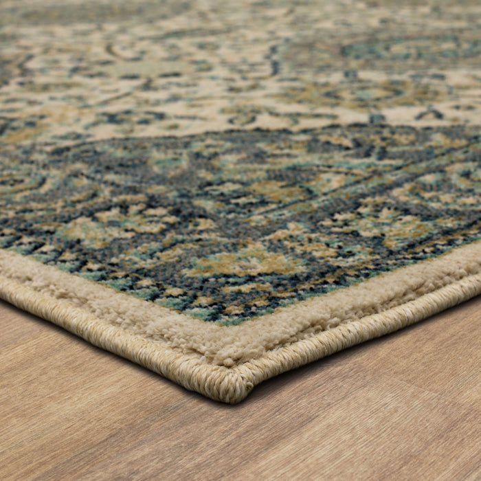 Metropolitan Farah White & Blue Area Rug