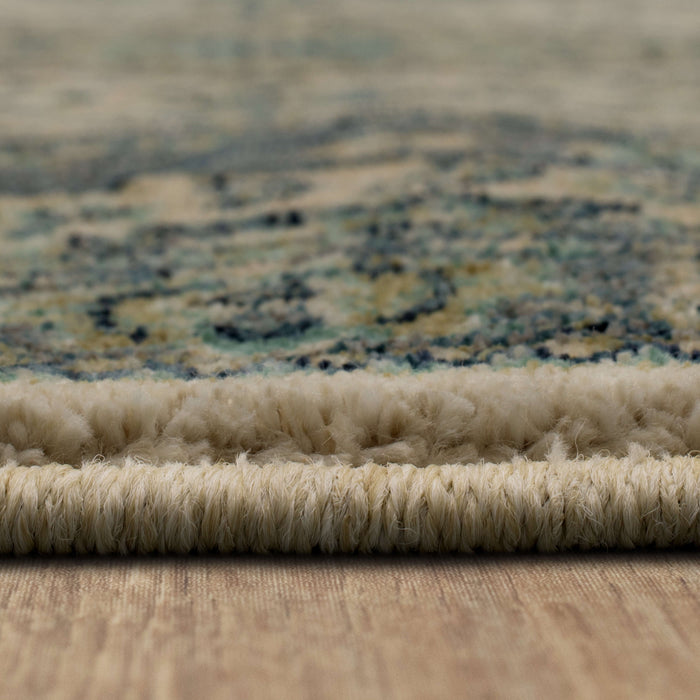 Metropolitan Farah White & Blue Area Rug