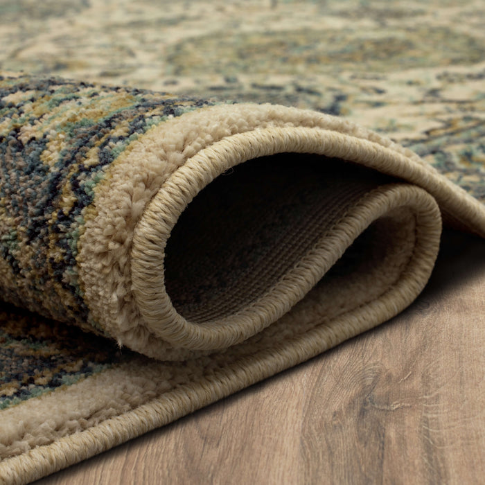Metropolitan Farah White & Blue Area Rug