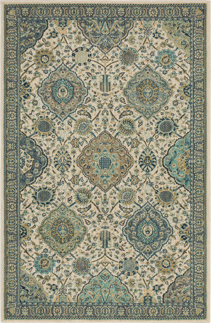 Metropolitan Farah White & Blue Area Rug