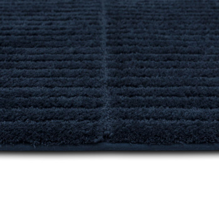 Stanley Indigo Bath Mat Covered By Rugs