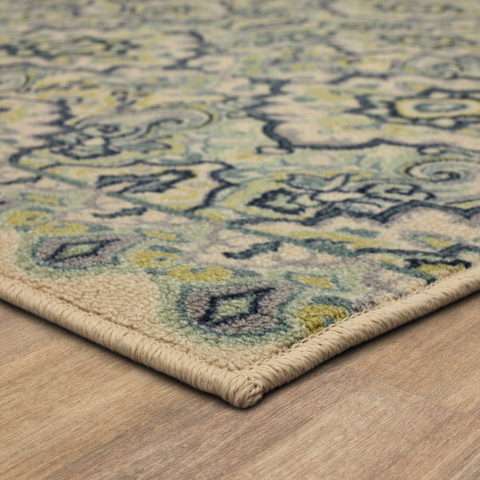 Hemingway Mesa White & Blue Area Rug