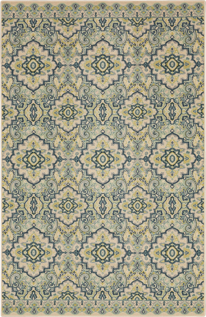 Hemingway Mesa White & Blue Area Rug