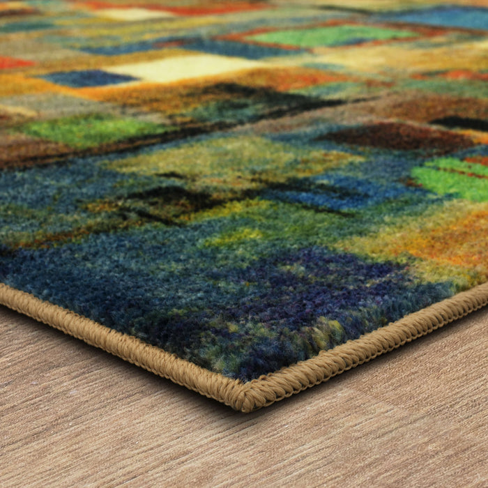 Technicolor Tasman Blue & Yellow Area Rug