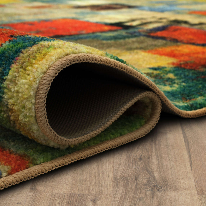 Technicolor Tasman Blue & Yellow Area Rug