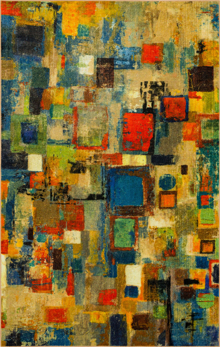 Technicolor Tasman Blue & Yellow Area Rug