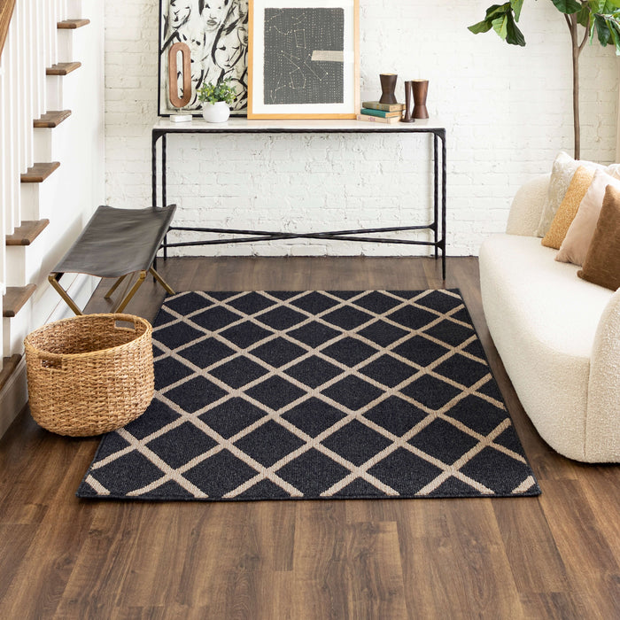 Sloane Sisal Near Black/Tan Area Rug